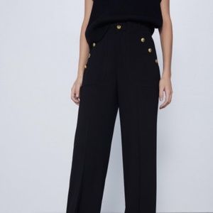 Zara wide legged sailor trousers